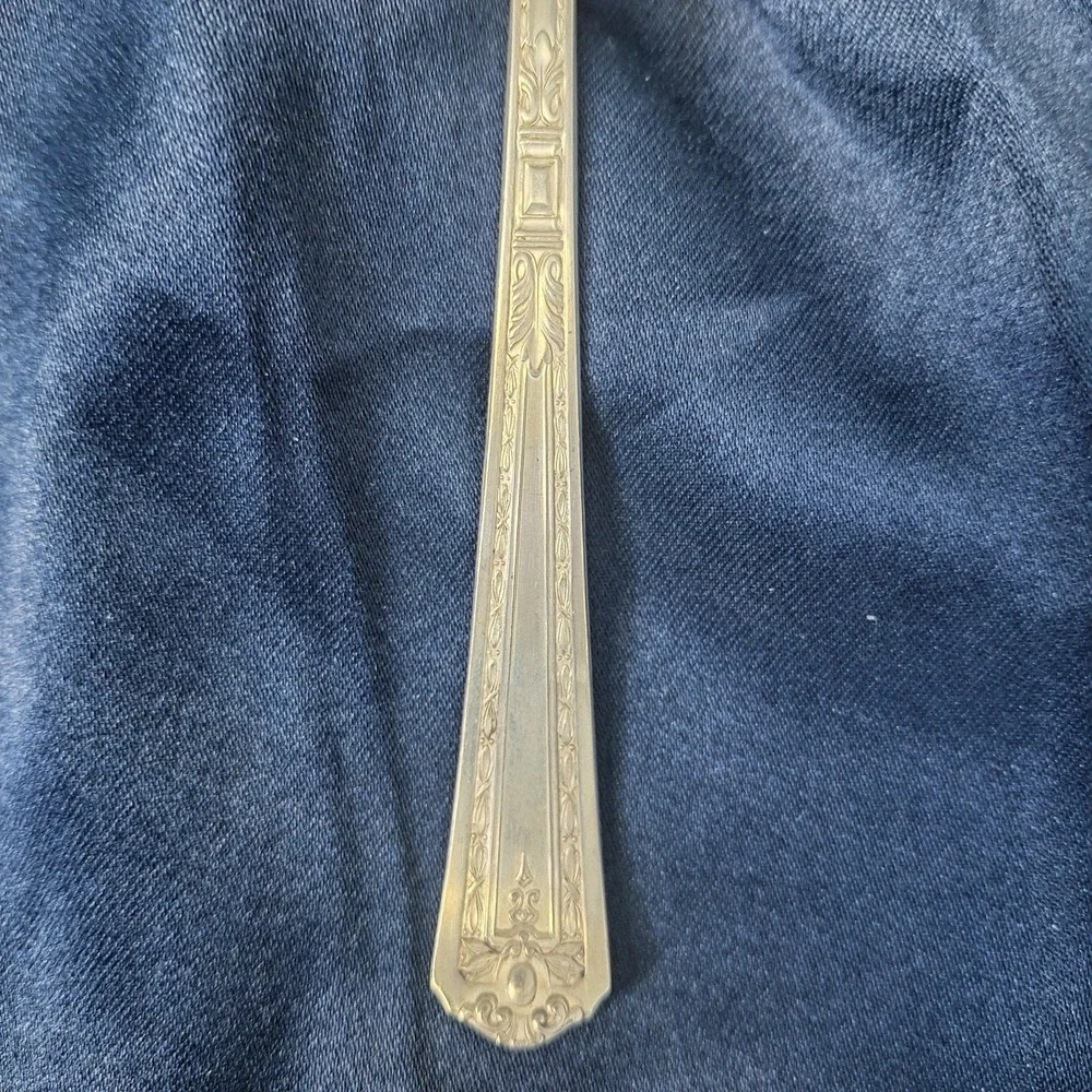 Antique Vtg 1930 Florence Pattern National Silver Co NSCO Serving & Sugar Spoons